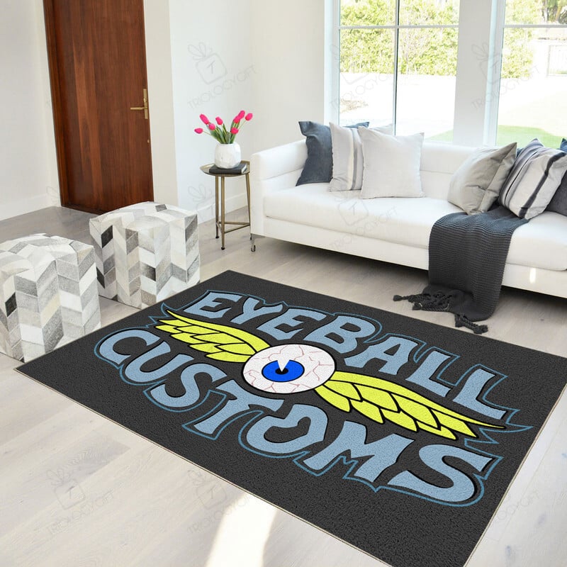 Eyeball Customs Hot Rod Area Rug for Home Decoration