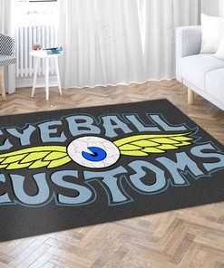 Eyeball Customs Hot Rod Area Rug for Home Decoration