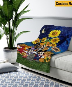 Fall Season Mickey Halloween Blanket - Minnie And Friends Halloween - Movie Halloween Gift