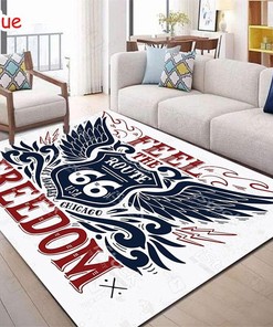 Feel The Route 66 USA Los Angeles Chicago Freedom - Route 66 Area Rug for Home Decoration