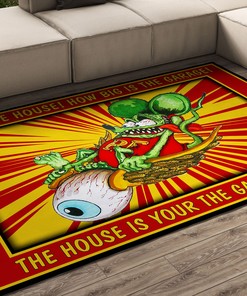 Fly High with the Rat Fink Flying Eyeball Rug - Perfect for Aviation Lovers
