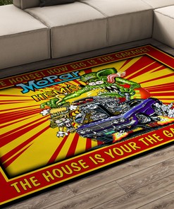 Forget the House How Big Is the Garage Rat Fink Rug - Ideal for Car Enthusiasts