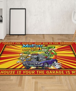 Forget the House How Big Is the Garage Rat Fink Rug - Ideal for Car Enthusiasts