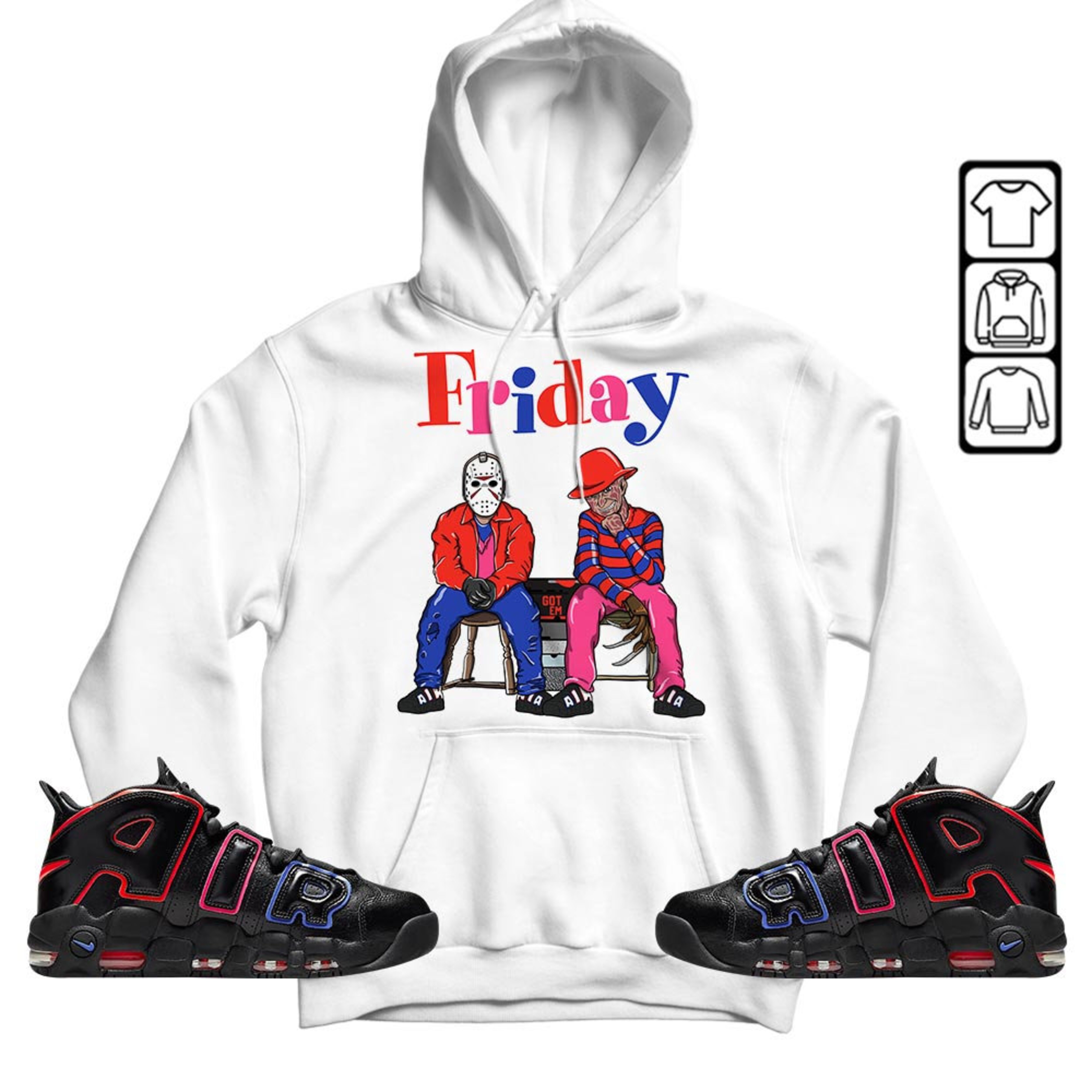 Friday Horror Unisex Sneaker Shirt Match Uptempo 96 Electric Tee, Air More Uptempo Electric Hoodie, Sweatshirt, T-Shirt