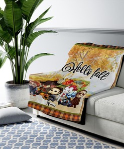 Friends Horror Characters Blanket - Hello Fall Serial Killer Blanket - Horror Movies Throw
