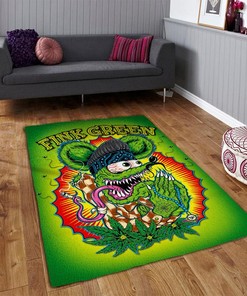 Funky Green Rat Fink Rug - Add a Pop of Color to Your Decor