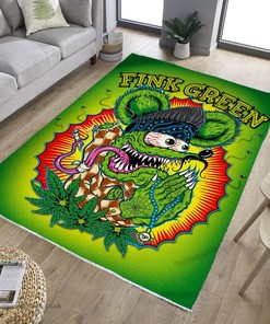 Funky Green Rat Fink Rug - Add a Pop of Color to Your Decor