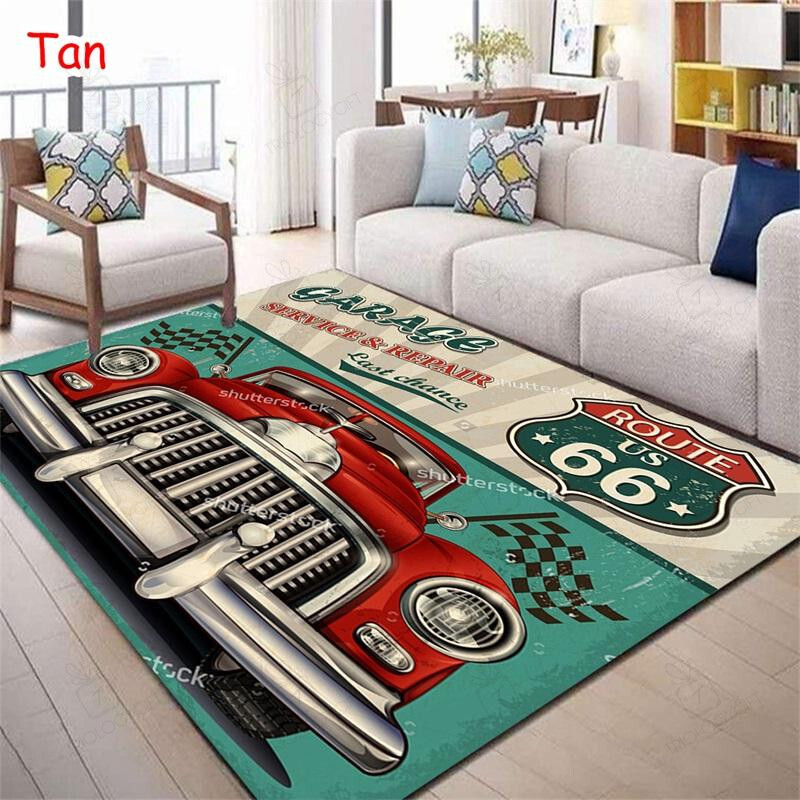 Garage Service And Repair Last Chance Route 66 Area Rug for Home Decoration