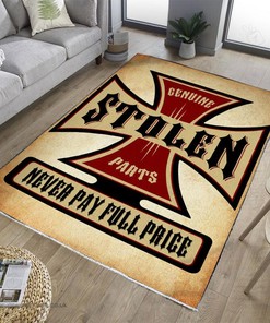 Genuine Stolen Part Hot Rod Garage Rug for Unique Home Decor