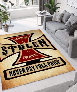 Genuine Stolen Part Hot Rod Garage Rug for Unique Home Decor
