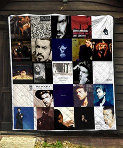 George Michael 1980s Quilt Blanket, Aesthetic Home Decor Gift