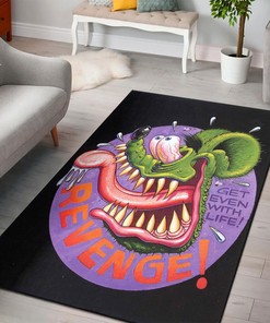 Get Even with Life on this Rat Fink Rug - Personalizable and Stylish