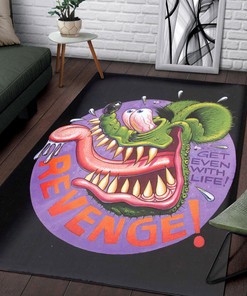 Get Even with Life on this Rat Fink Rug - Personalizable and Stylish