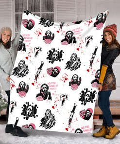 Ghost Face Blanket - No You Hang Up - Call Me Blanket - Funny Scream Halloween Gift