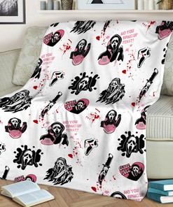 Ghost Face Blanket - No You Hang Up - Call Me Blanket - Funny Scream Halloween Gift