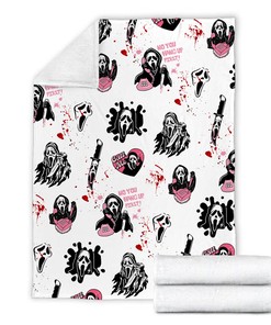 Ghost Face Blanket - No You Hang Up - Call Me Blanket - Funny Scream Halloween Gift