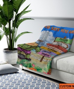 God Say You Are Unique Quilt Blanket - Hulk Fleece Blanket - Perfect Summer Vacation Gift