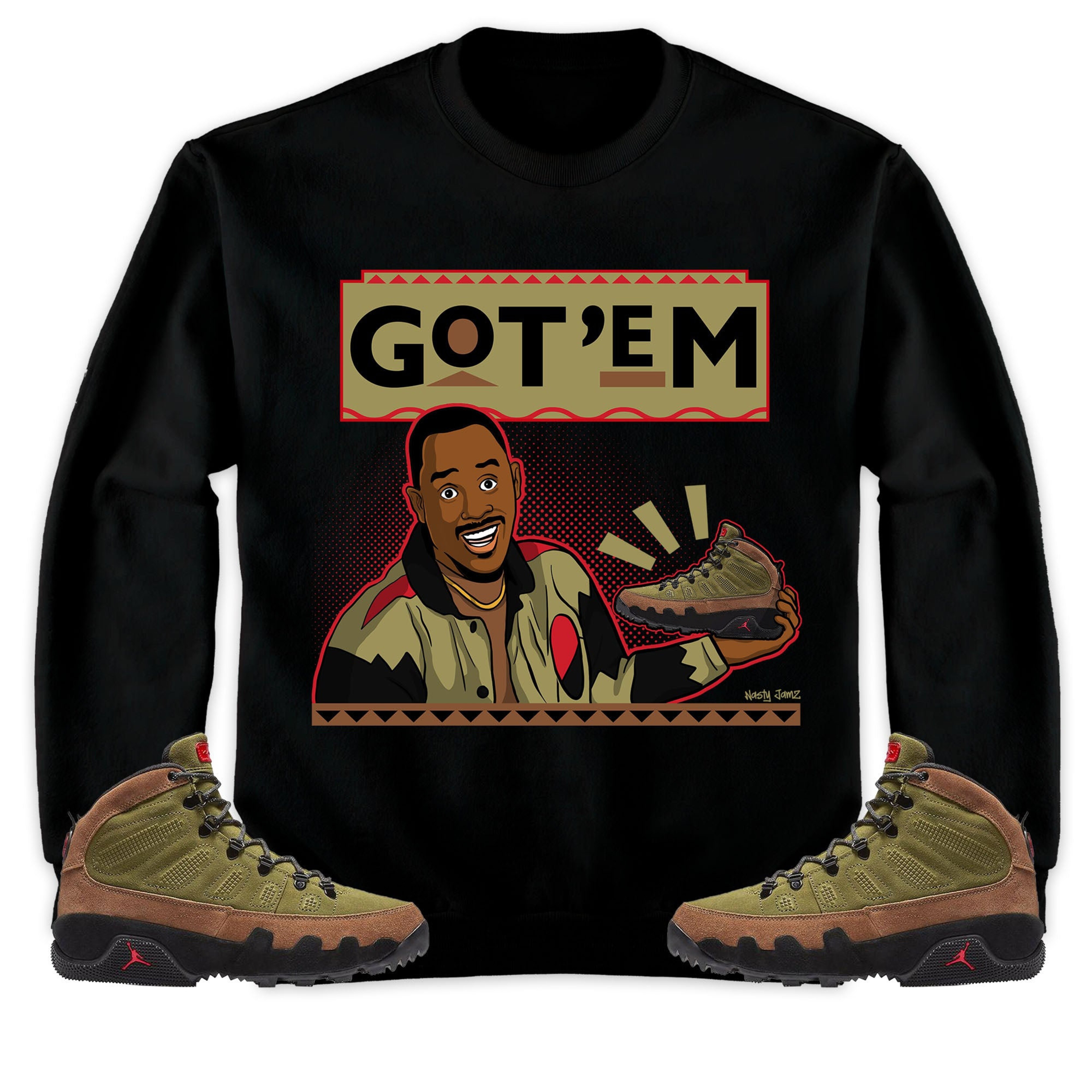 Got Em 90s TV Style Unisex Shirt, Sweatshirt, Hoodie Match Jordan 9 Boot NRG Beef And Broccoli