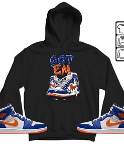 Got Em Shoe Dripping Unisex Sneaker Shirt Match Mid Knicks 1s Tee, Jordan 1 Mid Knicks T-Shirt, Hoodie, Sweatshirt