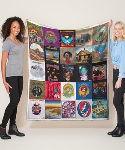 Grateful Dead Quilt Bedding Set Blanket, Ideal for Home Bedroom Decor, Perfect for Fan Lovers