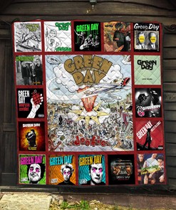 Green Day Quilt Blanket, Ideal Gift for Green Day Fans, Personalized Home Decor
