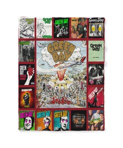 Green Day Quilt Blanket, Ideal Gift for Green Day Fans, Personalized Home Decor