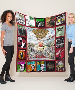 Green Day Quilt Blanket, Ideal Gift for Green Day Fans, Personalized Home Decor