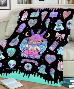 Halloween Horror Hotie Blanket - Halloween Pattern - Give Me Space Pumpkin Thanksgiving