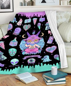 Halloween Horror Hotie Blanket - Halloween Pattern - Give Me Space Pumpkin Thanksgiving