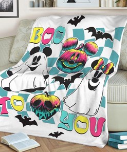 Halloween Mickey Ghost Blanket - Horror Movie Halloween Gift - Mickey Pumpkin Blanket