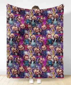 Halloween Movie Blanket - Halloween Scary Character Blanket - Creepy Horror Gift