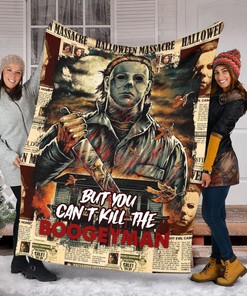 Halloween Movie Fans Blanket - Can't Kill The Boogeyman - Creepy Halloween Gift Family