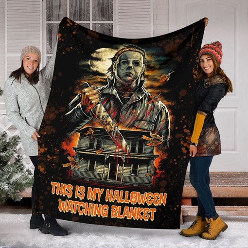 Halloween Movies Character Blanket - This Is My Halloween Watching Blanket - Horror Movie Gift