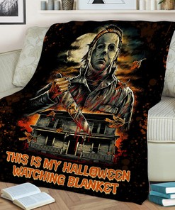 Halloween Movies Character Blanket - This Is My Halloween Watching Blanket - Horror Movie Gift