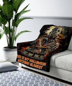 Halloween Movies Character Blanket - This Is My Halloween Watching Blanket - Horror Movie Gift