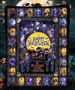 Happy Halloween Tim Burton’s The Nightmare Before Christmas Blanket