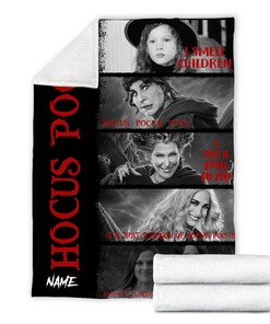 Hocus Pocus Blanket - Custom Name Blanket - Sanderson Sisters Halloween Witch
