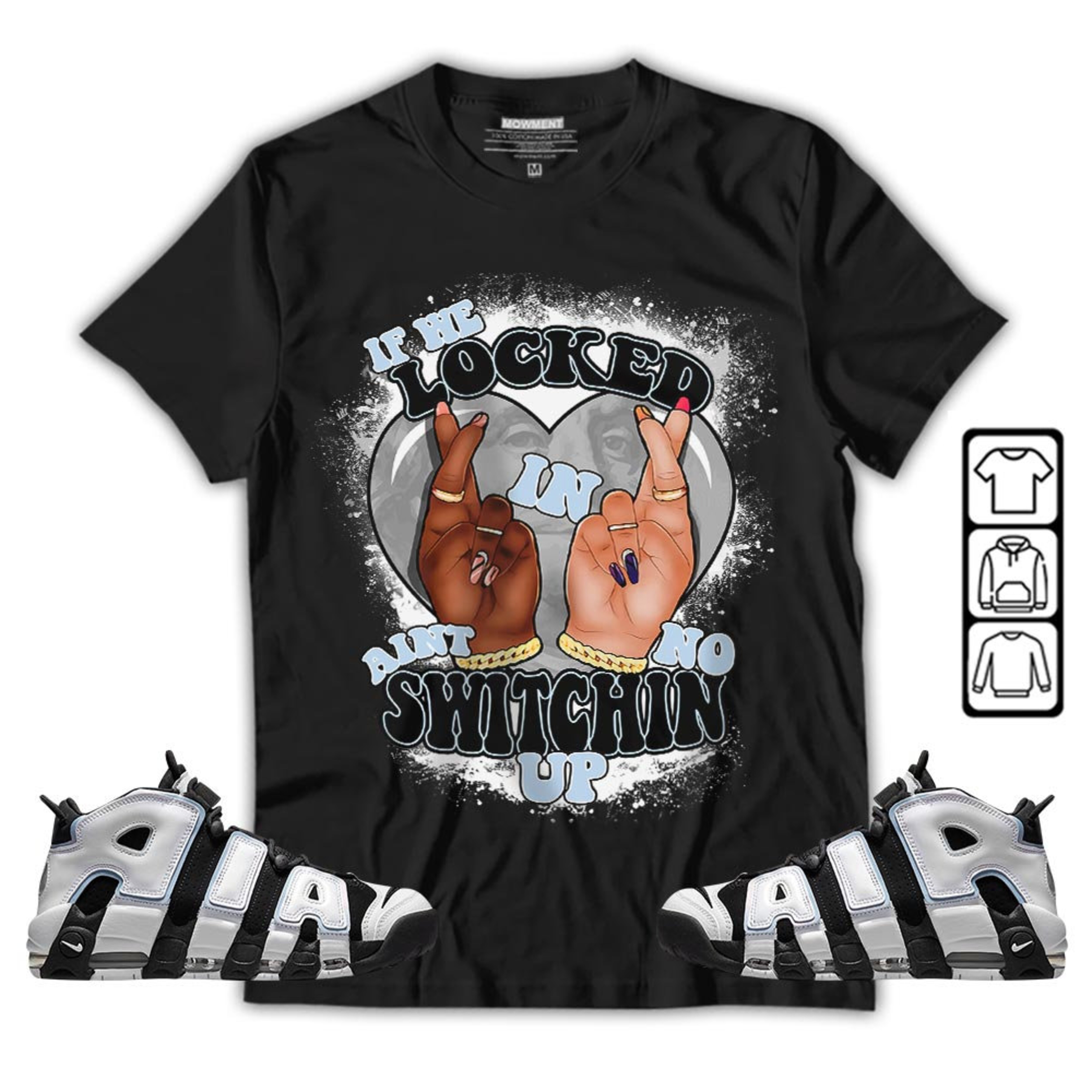 Homie If We Locked In Shirt Match Uptempo Cobalt Bliss Tee, Air More Uptempo Cobalt Bliss T-Shirt, Hoodie, Sweatshirt