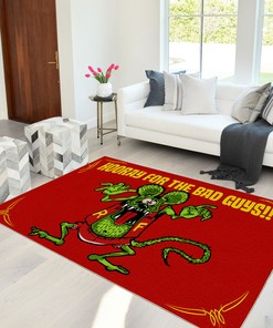 Hooray for the Bad Guys Rat Fink Rug - A Cool Addition to Your Garage