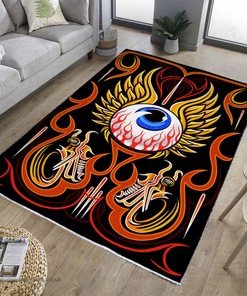 Hot Rod Eye Area Rug for Home Decoration