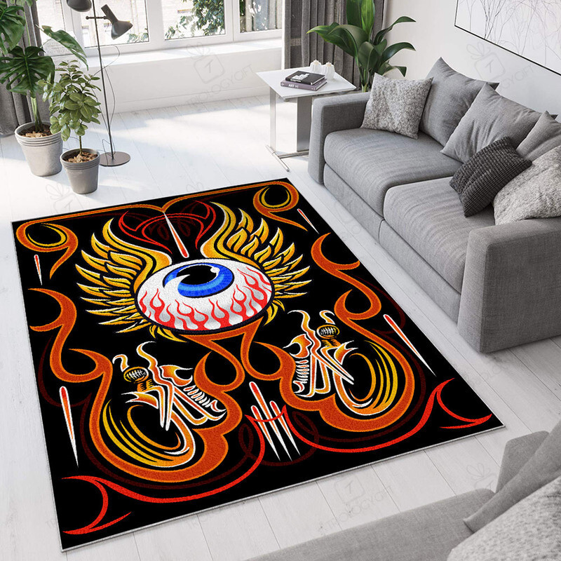 Hot Rod Eye Area Rug for Home Decoration