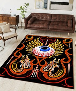 Hot Rod Eye Area Rug for Home Decoration