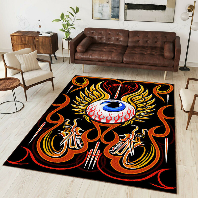 Hot Rod Eye Area Rug for Home Decoration