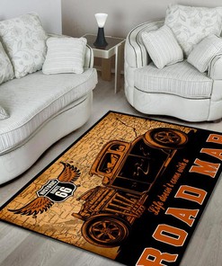 Hot Rod Garage Road Map Rug for Home Decoration