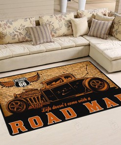 Hot Rod Garage Road Map Rug for Home Decoration