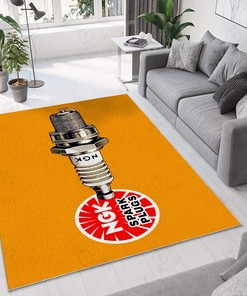 Hot Rod Garage Spark Plug Rug for Custom Home Decor