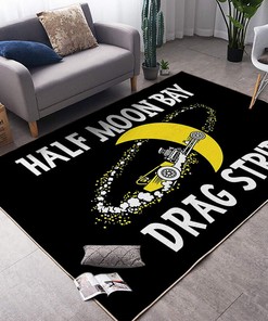 Hot Rod Half Moon Bay Drag Trip Rug for Home Decor