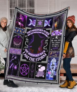 "I Am The Storm" Meaning Quilt Blanket, Empowering Gift