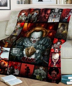 IT Movie Halloween Blanket - Pennywise Horror Characters Throw - Scary Movie Gift