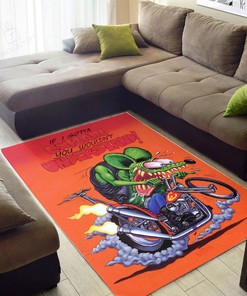 If I Gotta Explain You Wouldn't Understand Rat Fink Motorcycle Rug Hot Rod Rug for Garage